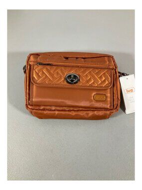 Lug Copper Brown Crossbody Bag - Unisex Phone Pouch with Adjustable Strap and To